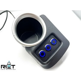 Riot Engineering 370Z Button Panel - 19mm 3 Buttons - Blue LED - Z34 - YAW Sensor Bypass