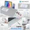 Laptop Lap Desk with Cooling Fan - Adjustable with Light,