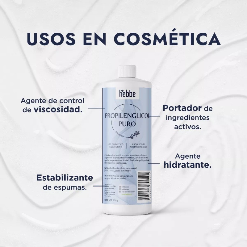 HEBBE COSMETICS UAL16 EMTC22 1VTL1 ETD2 Propilenglicol Usp (grado Alimenticio