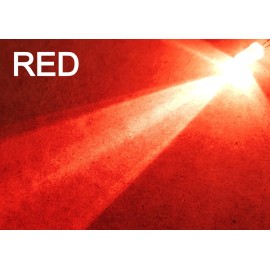 USA-LEDs 1pcs Pre-Wired 5mm RED LED! 3VDC! Super Bright! Made In USA!