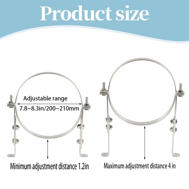 Adjustable Vent Wall Strap,Chimney Pipe Support Bracket,Heavy Duty Adjustable Wall