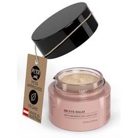 Rosental Organics BB Eye Cream with Moroccan Lava Clay – Brightening, Hydrating & Smoothing for Dark Circles, Wrinkles, and Under Eye Care – Organic Eye Cream for All Skin Types, 15ml (0.5 fl. oz)