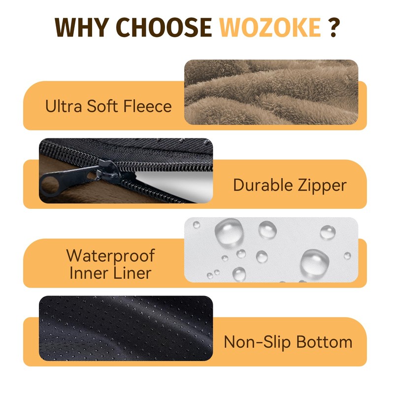 Orthopedic Waterproof Large Dog Bed: Memory Foam Washable Dog Bed