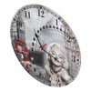Wall Clock Antique Non Ticking Round Wall Clock Wooden Arabic