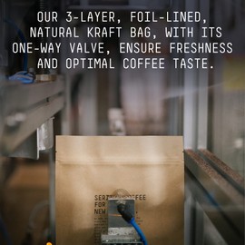 BROOKLYN SIGNATURE BLEND | Freshly Ground Coffee |1 LB Resealable Bag | Medium – Dark Roast Level - Bold & Balanced | Specialty Handcrafted 100% Arabica | Universal Grind Size