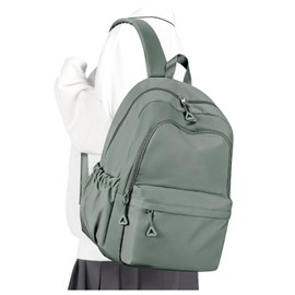 winspansy Backpack for School Teenage Girls Boys,Waterproof Lightweight School Bags Travel Daypack Simple Cute College Backpack Rucksack for Women Men fit 14 Inch Laptop,Army Green