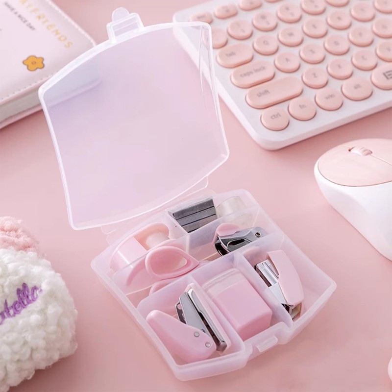 8 Pack Mini Office Supply Kit Portable Case with Scissors,Tape