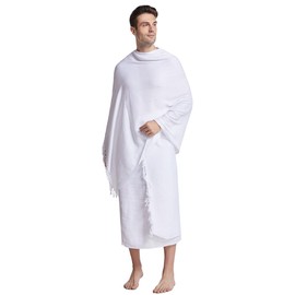 Qianliniuinc Ihram Ehram Ahram for Umrah Men Hajj Towels - Ihram Clothing Ehram Towel for Umrah Men Cloth (2 Piece)