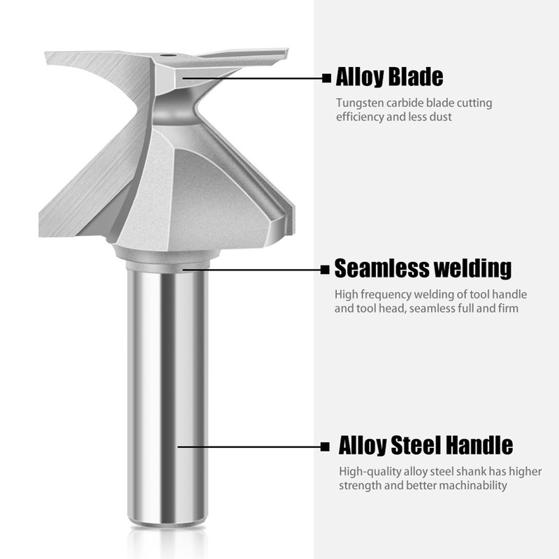 Arc Bending Integrated Cutter, 1/2in Shank Woodworking Milling Bit for
