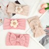 4 Pcs Baby Bow Headbands Flower Baby Girls Headband Nylon