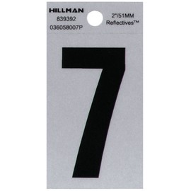 Hillman 839392 2" Black and Silver Reflective Poly-Film Adhesive Number 7