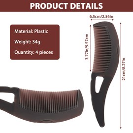 Pack of 4 Dandruff Comb Dandruff Comb Dandruff Comb Hollow Tooth Hair Brush Easy to Clean Refreshing Massage Comb for Removing Dandruff, Dirt and Lice Suitable for Women Men