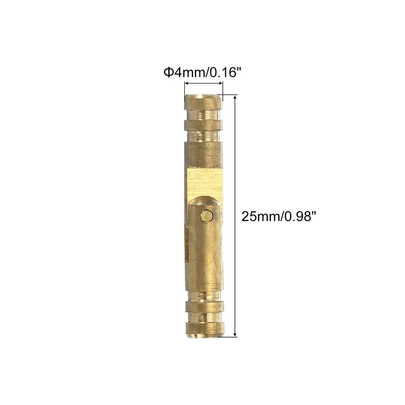 uxcell Invisible Brass Barrel Hinges, 24pcs 4x25mm Brass Concealed Hinges