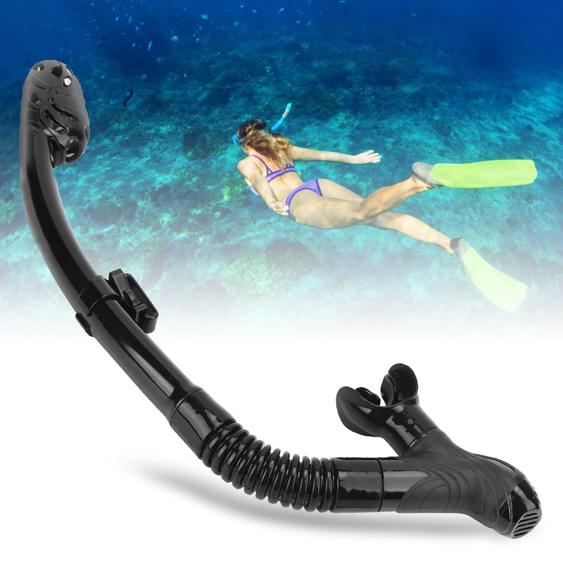 Whale Diving Breathing Tube Hose Professional Dry Underwater Snorkeling EquipmentBlack