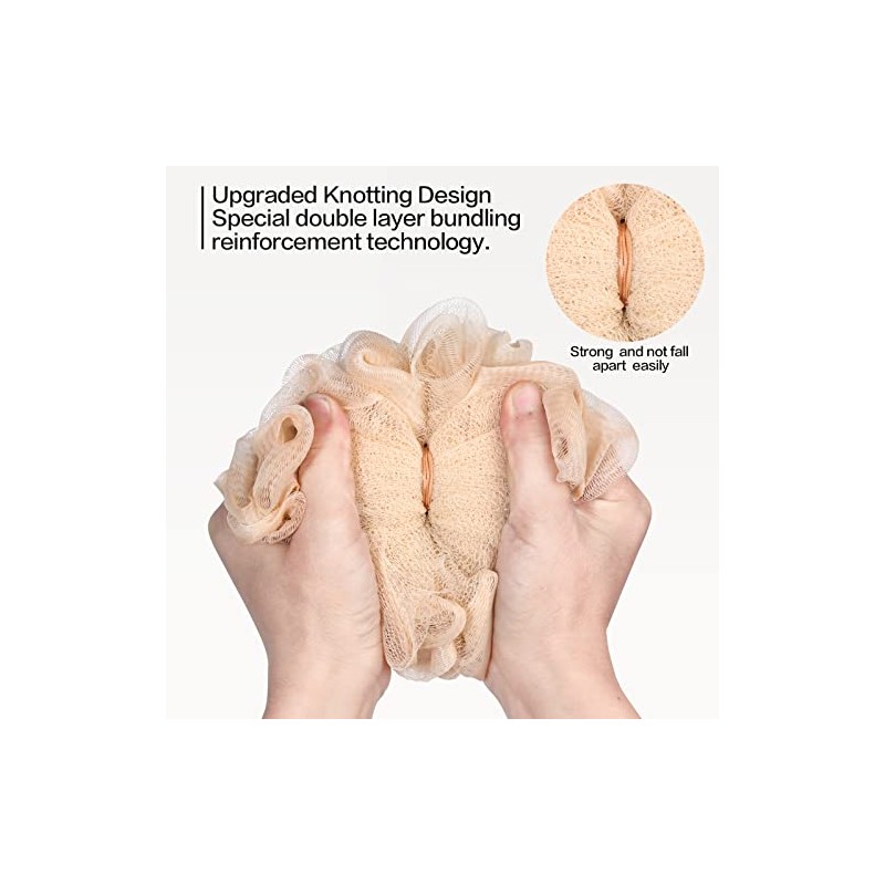 Fishent Esponjas Baño Lufa Paquete Exfoliantes Suaves Ducha Malla Hombres