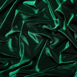 Ice Fabric Stretch Velvet Fabric by The Yard - 60" Wide Soft Stretchy Fabric for Sewing Clothes, Apparel, Costume, Crafts - 90% Polyester 10% Spandex - Hunter Green - 1 Yard