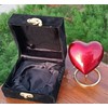 Red Urn Keepsake Mini Heart Cremation Urn with Premium Box
