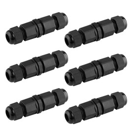 IP 68 Waterproof Electrical Connectors, Outdoor Junction Box Waterproof, M16 2 Way 3 Pin for Max Ø 7.3mm Cable Diameter, 6 Pack