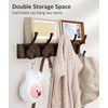 Optish Coat Rack Wall Mount, 16.5 Inches Wood Coat Hooks,