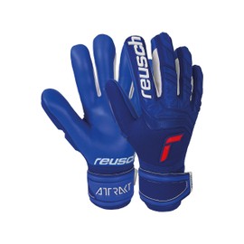 Reusch Attractive Freegel Unisex Goalkeeper Gloves Silver Deep Blue/Deep Blue 7.5