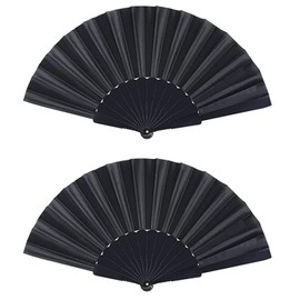 YFHUVB Paper Fans, 2pcs Hand Fan Folding, Handheld Fan Folding, Folding Fans Handheld, Folding Fan For Women Men, Paper Fan For Wedding Party Decoration Birthday Gifts