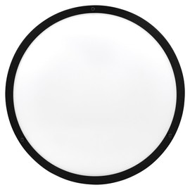 Maxxima 16 in. LED Flush Mount Ceiling Light, 3600 Lumens, 5 CCT 2700K/3000K/3500K/4000K/5000K, Round Color Selectable Black Trim Dual Ring Fixture, Dimmable