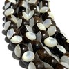 ABCGEMS Flashy Pacific-Ocean Troca Shell Inlaid Kamagong Ebony Wood Beads