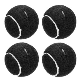sourcing map 4 Pcs Precut Walkers Tennis Balls, Universal Precut Glide Balls Walkers Accessories Glides for Furniture Legs and Floor Protection, Black