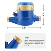 Watflow DN15 Water Meter 1/2"NPT, Cubic Water Flow Meter, Cold