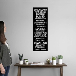 CANVAS ON DEMAND City Typography: Brooklyn Wall Decal, New York City Artwork