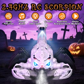 GAIETYDIY RC Scorpion Robot Toy with 2.4GHz Remote, Lights, Music & Spray - Realistic Scorpion Gift for Kids, Perfect for Holidays, Parties & Pranks