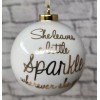 Holiday Lane Christmas Ornament "She Leaves a Little Sparkle Wherever