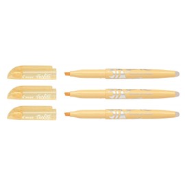 PILOT Frixion Light Soft Highlighters 3.8 mm Bevelled Tip Pastel Orange Pack of 3