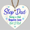 Pixie's Gifts Stepdad Wooden Heart Plaque - Sentimental Gift for