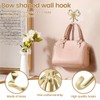 Foribyw, Bow Hook Decorative Bow Hanger Gold Towel Hook Multi-Purpose