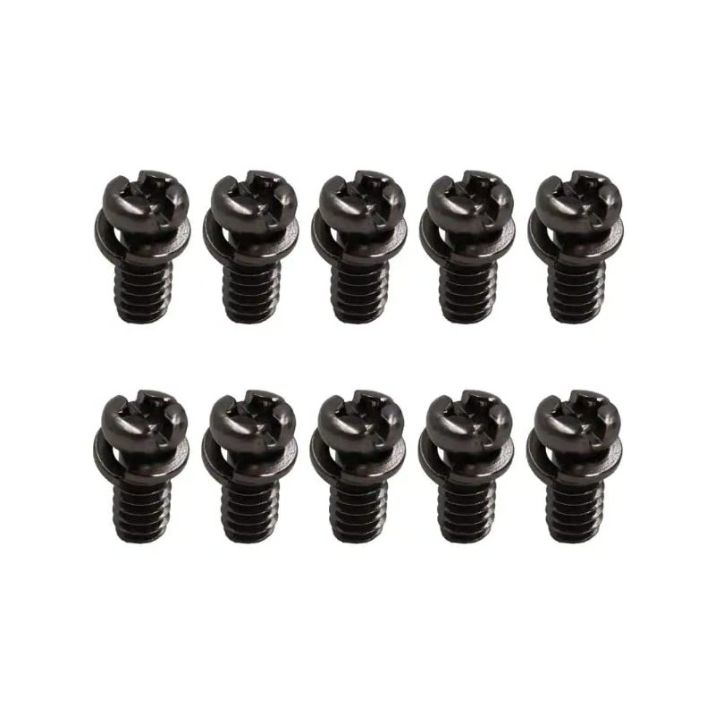 Commercial Electric Ceiling Fan Motor Screw Kit, Black, 10 Screws