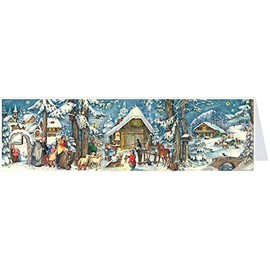 Postcard Advent Calendar Card "Christmas with the Animals"