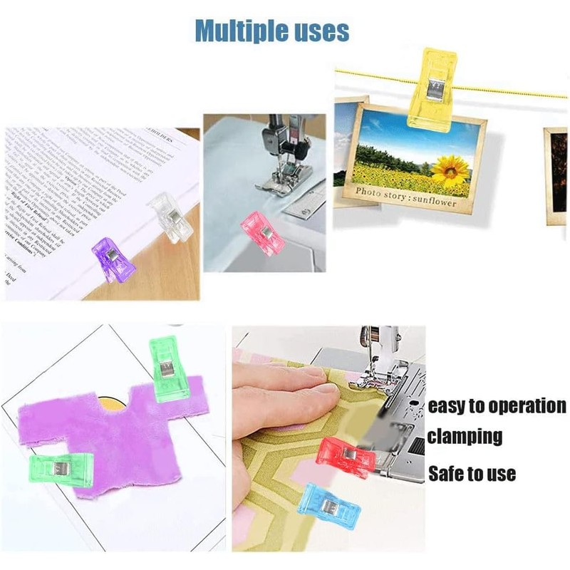 Sewing Clips, Transparent Fabric Clips, Universal Craft Quilt Hanging Large