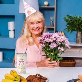 Kaqqeti 75th Birthday Gifts for Women, Birthday Gifts for 75 Year Old Woman, 1949 Birthday Gifts for Women, Birthday Gifts for Women Turning 75, 75th Birthday Gifts for Her Tumbler 20oz