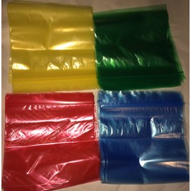 Tidy Colored Zipper Sandwich Bags Red Blue Yellow Green 80 Count