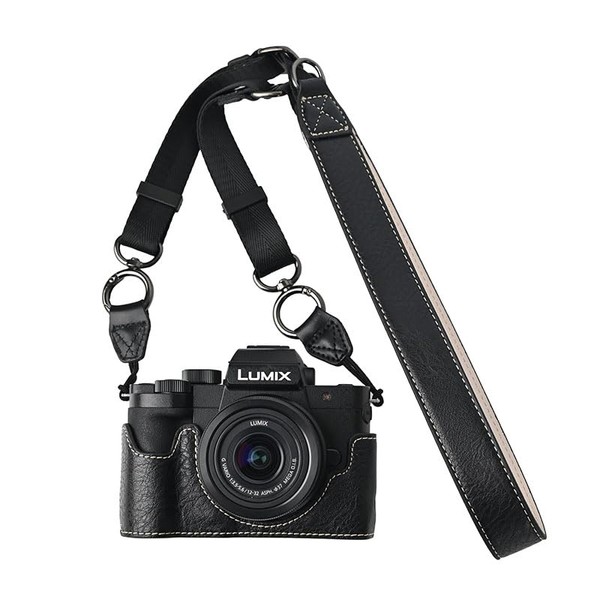 G100K Case, BMAOLLONGB Handmade PU Leather Half Camera Case Bag