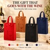 Felt Wine Bag for Gifting – Reusable Double Bottle Carrier