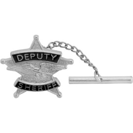 Smith & Warren Deputy Sheriff 5 Point Star Tie Tac Silver Finish Sheriff's Uniform Pin