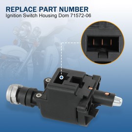 Nirakoka Ignition Switch Housing Replacement #71572-06 - Compatible with Harley Davidson 2006-2013 Touring Street Electra Road Tri Glide Road King
