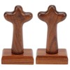 Wood Cross Tabletop Decor Hand Crafted Surface Polishing Sturdy Durable