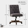 TREATLIFE HOME Upholstered Swivel Desk Chair for Everyday Comfort and