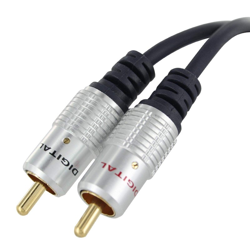 5m Subwoofer Audio Cable 1RCA to 2RCA Y Splitter Cord