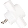 KOTARBAU® Multi Socket White Triple Sockets Earth Two Flat and