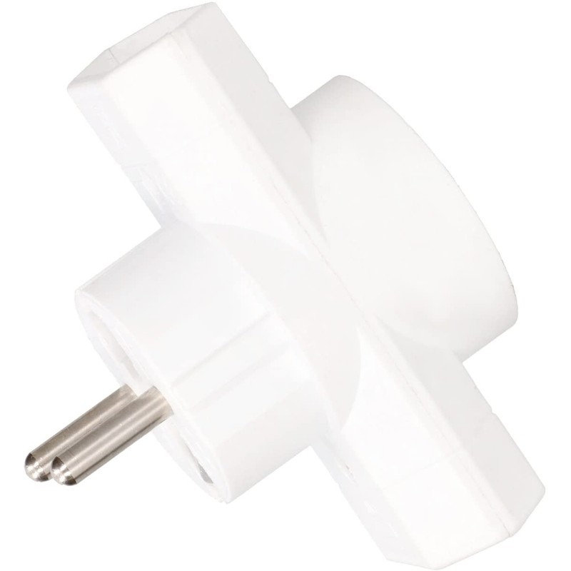 KOTARBAU® Multi Socket White Triple Sockets Earth Two Flat and