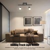 Flush Mount Ceiling Track Light Holder 2 Light Rotating Adjustable